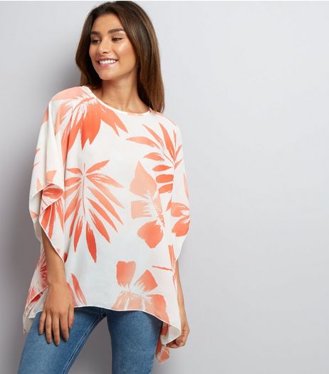 Apricot Cream Tropical Print Kaftan | New Look