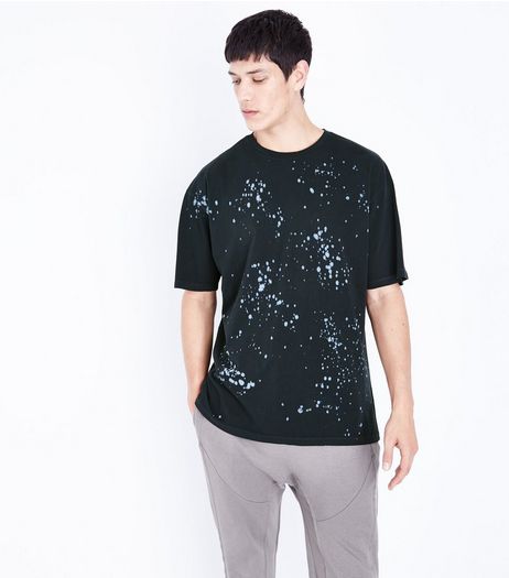 Black Spray Wash T-Shirt | New Look