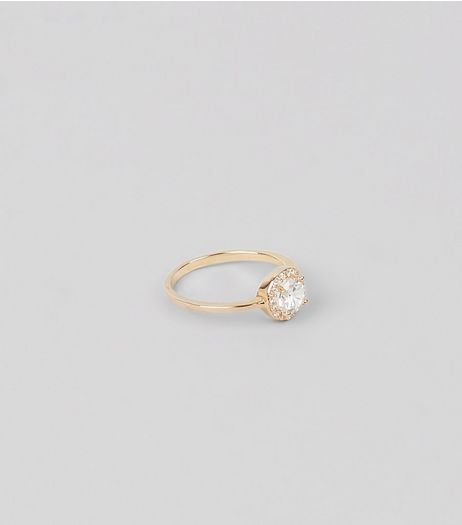 Gold Cubic Zirconia Ring | New Look
