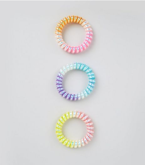 3 Pack Ombre Spiral Bobbles | New Look