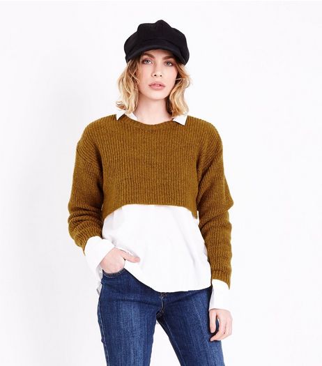 Yellow Cropped Jumper | New Look