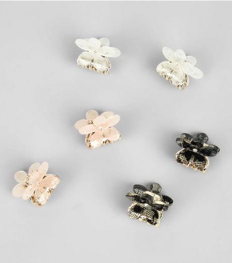 6 Pack Mini Floral Bulldog Clips | New Look