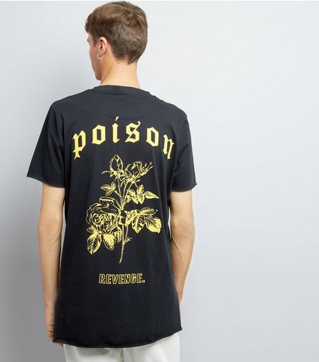 Black Poison Back Print T-Shirt | New Look