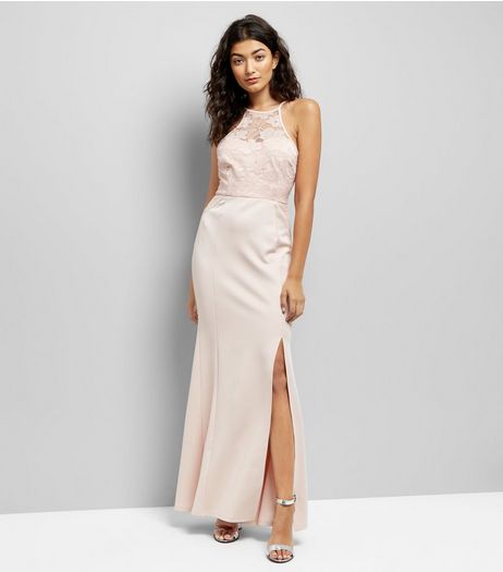 AX Paris Pink Lace Top Maxi Dress | New Look