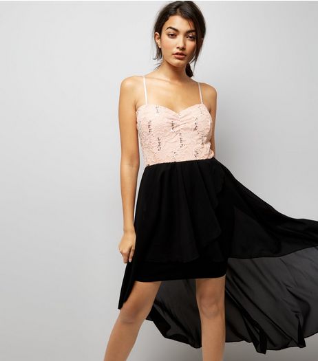 Cameo Rose Black Sequin Drop Hem Dress | New Look